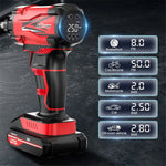 CARSUN C1811 Elektrisk Luftpump Digital Display Trådlös Bil Motorcykel Däckpump med LED-ljus
