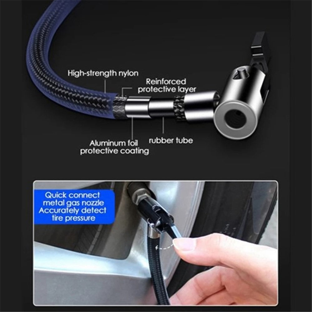 Cordless Tyre Inflator Air Compressor Digital Rechargeable Car Tire Pump with LED Light