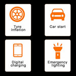 AI8 12V Car Air Pump Emergency Flashlight Power Supply Portable Phone Charger