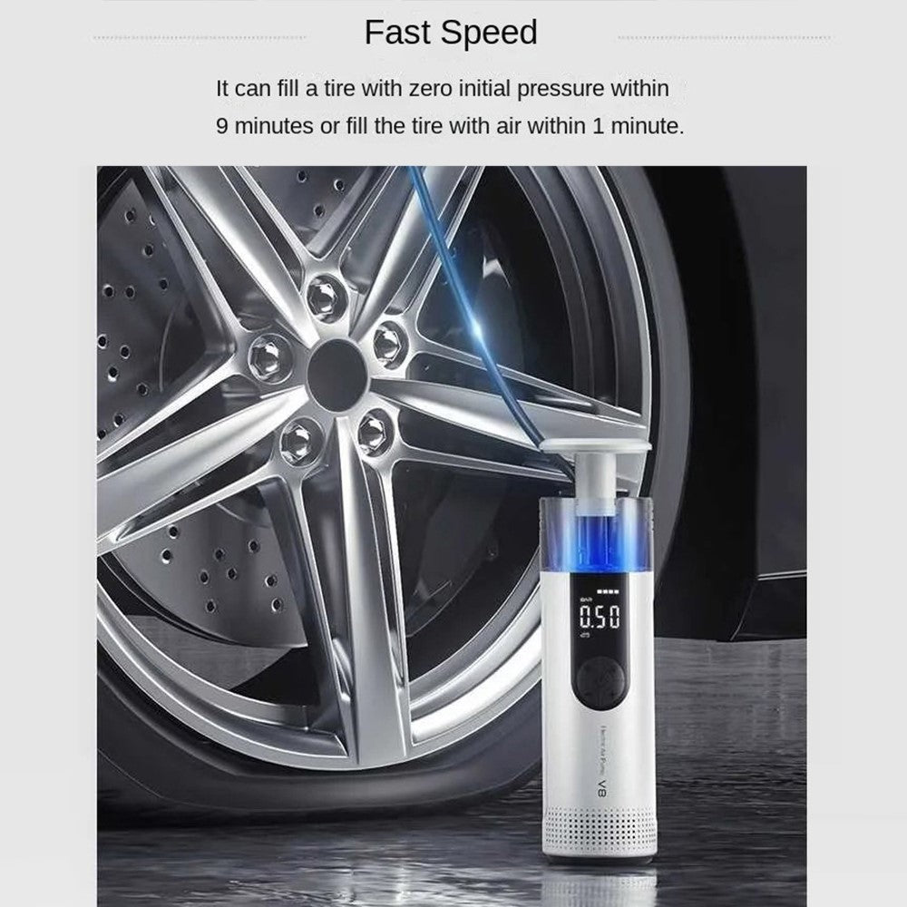 CS-V8 Wireless Car Pump Air Compressor for Cars, Portable Electric Tire Inflator