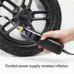 KF02 12V Cigarette Lighter Corded Portable Tire Pump with Digital Display