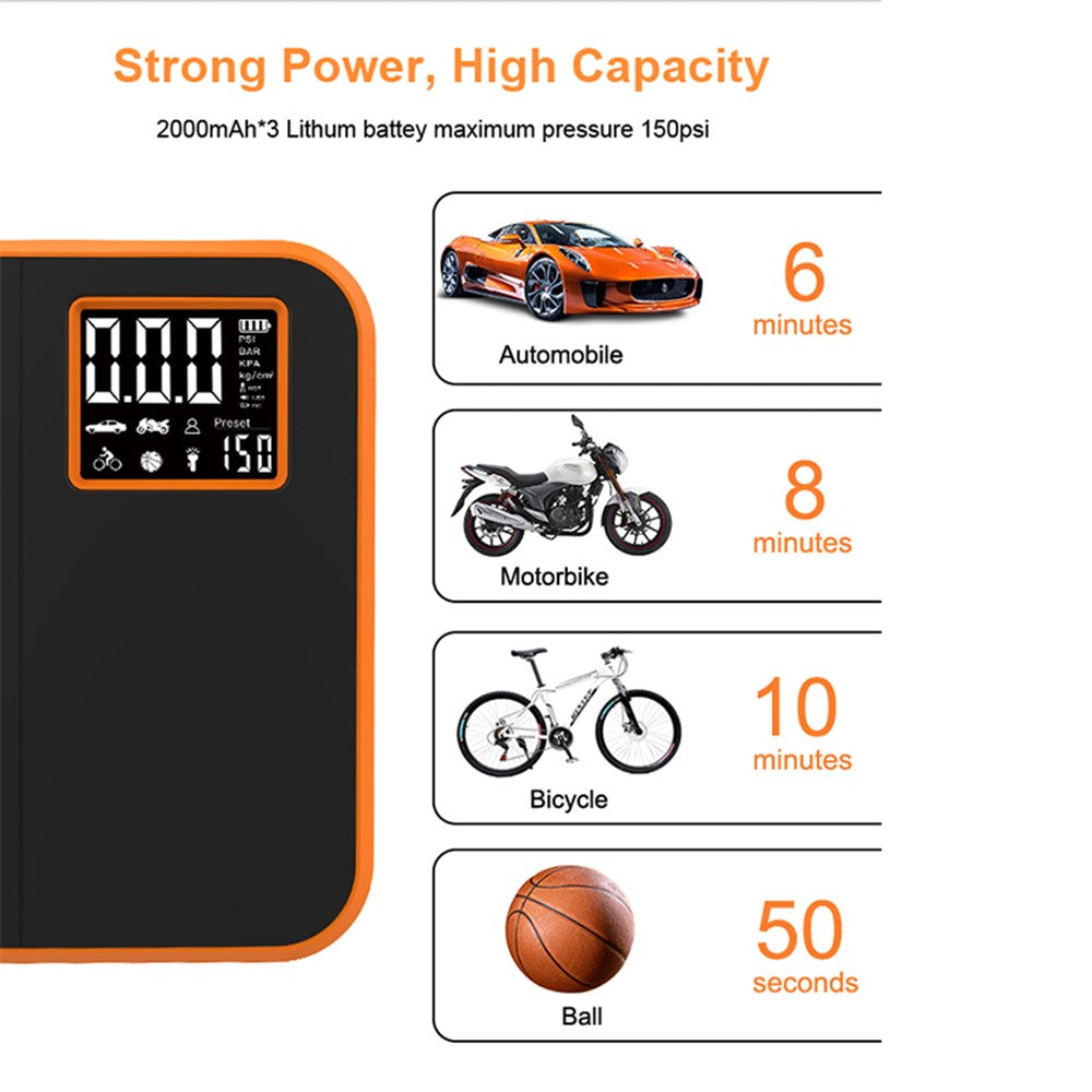 DP3 Wireless Smart Tire Air Pump 2-in-1 Deflation Inflation Pump for Outdoor Camping