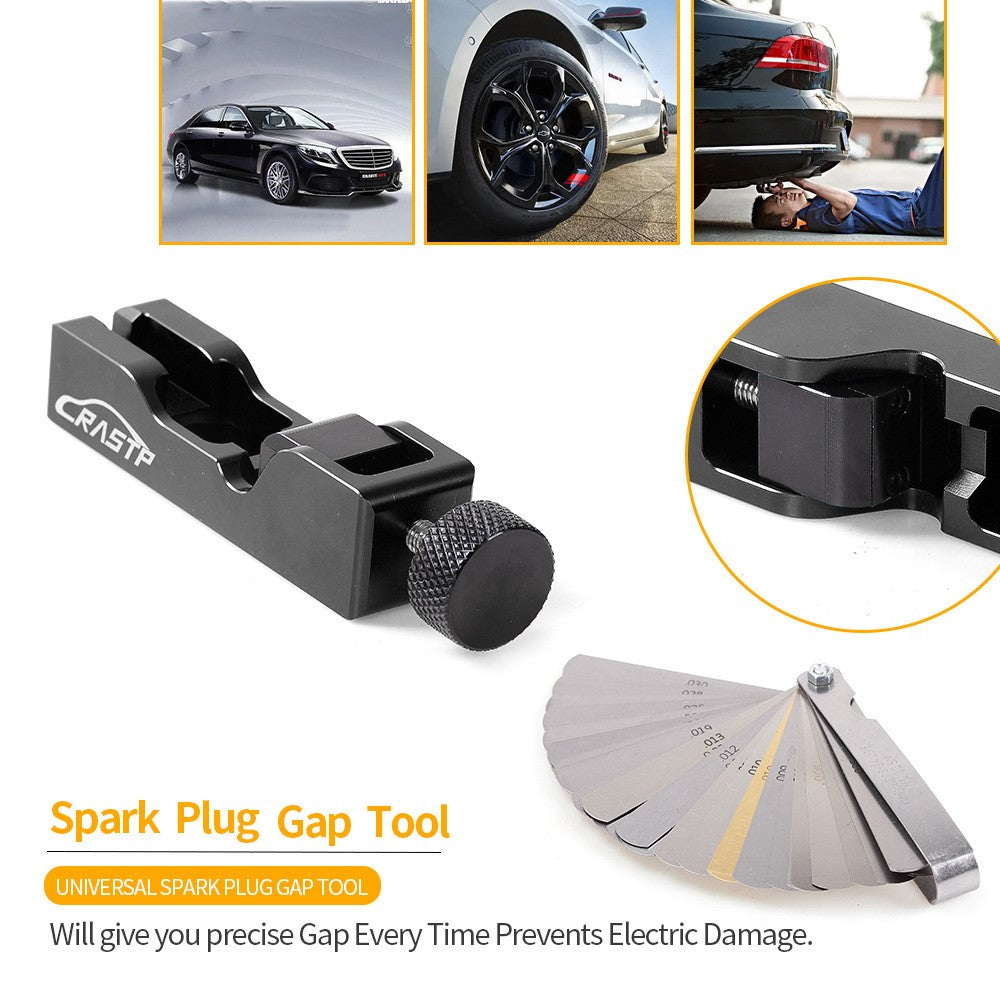 RASTP BTD023 Car Universal Spark Plug Gap Adjustment Tool with Feeler Gauge