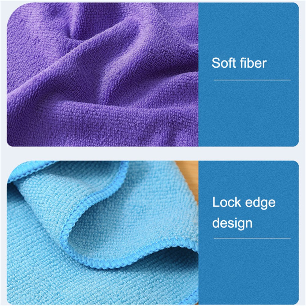 LWMB-004A 30Pcs 30x30cm Super Water Absorption Microfiber Car Washing Towel Kitchen Home Cleaning Cloth