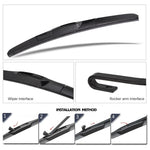 1Pc Universal Three-Stage Car Wiper Blade ABS+Rubber Noiseless Vehicle Wiper Blade