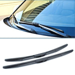 2Pcs Universal Three-Stage Car Wiper Blade ABS+Rubber Noiseless Vehicle Wiper Blade