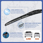 2Pcs Universal Three-Stage Car Wiper Blade ABS+Rubber Noiseless Vehicle Wiper Blade