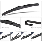 2Pcs Universal Three-Stage Car Wiper Blade ABS+Rubber Noiseless Vehicle Wiper Blade
