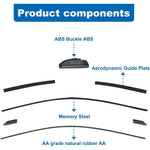 1pc Universal Car Windshield Wiper Blade ABS+Rubber Noiseless Vehicle Wiper Blade