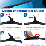 1pc Universal Car Windshield Wiper Blade ABS+Rubber Noiseless Vehicle Wiper Blade