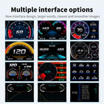 P26 Car HUD OBD GPS Head-Up Display LCD Speedometer with RPM Fuel Consumption and Slope Meter