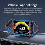 P26 Car HUD OBD GPS Head-Up Display LCD Speedometer with RPM Fuel Consumption and Slope Meter