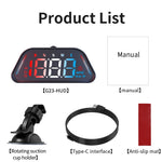 G23 GPS HUD Head-Up Display Universal Car Speedometer with Compass Altitude Auto On / Off