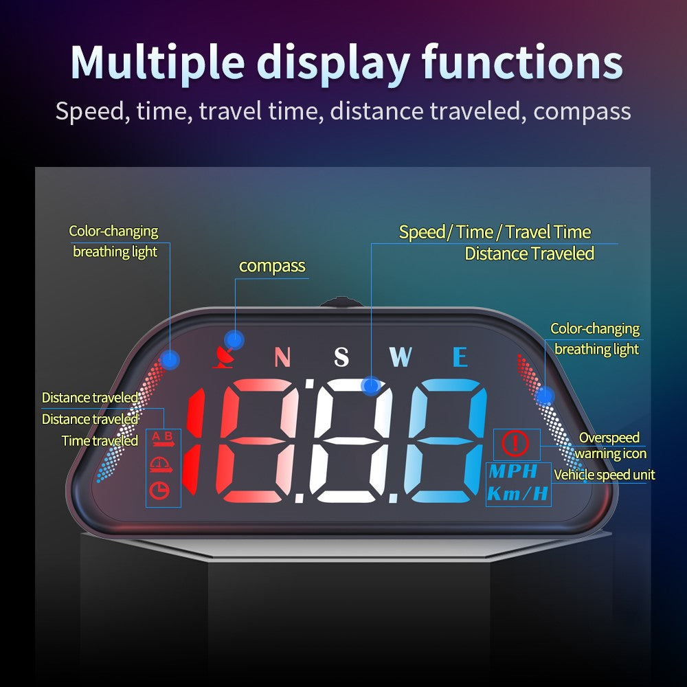 G23 GPS HUD Head-Up Display Universal Car Speedometer with Compass Altitude Auto On / Off