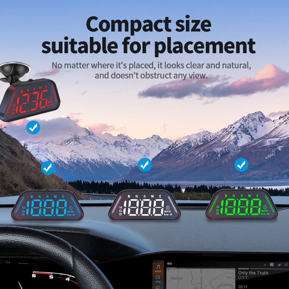 G23 GPS HUD Head-Up Display Universal Car Speedometer with Compass Altitude Auto On / Off