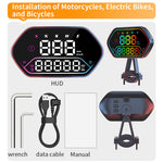 G25 Universal GPS Speedometer IP68 Vandtæt HUD Head-Up Display til Bil Motorcykel
