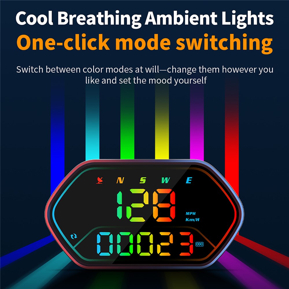 G25 Universal GPS Speedometer IP68 Vandtæt HUD Head-Up Display til Bil Motorcykel