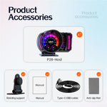 P28 3,5 tommer LCD OBD2+GPS dobbelt system bil HUD Head-Up Display med RGB-stemningslys