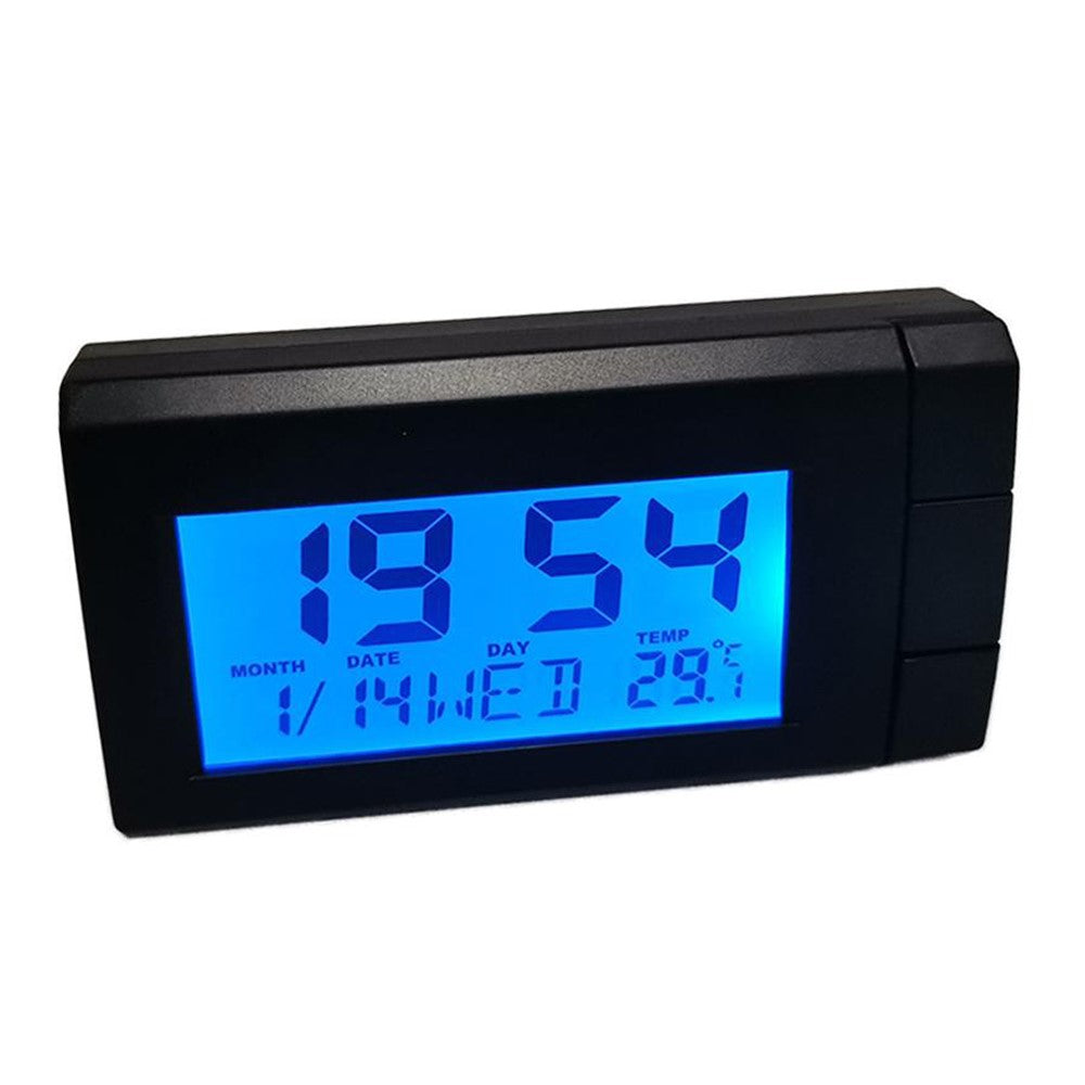 CT66 Bil LCD Digitalt Ur & Temperatur 2 i 1 Bilur Termometer Bilpynt Elektronisk Ur