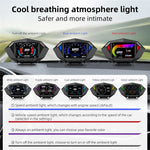 P1 3.5 inch LCD Car HUD Head Up Display Speed Detector Slope Meter Plastic OBD2+GPS Smart Driving Computer
