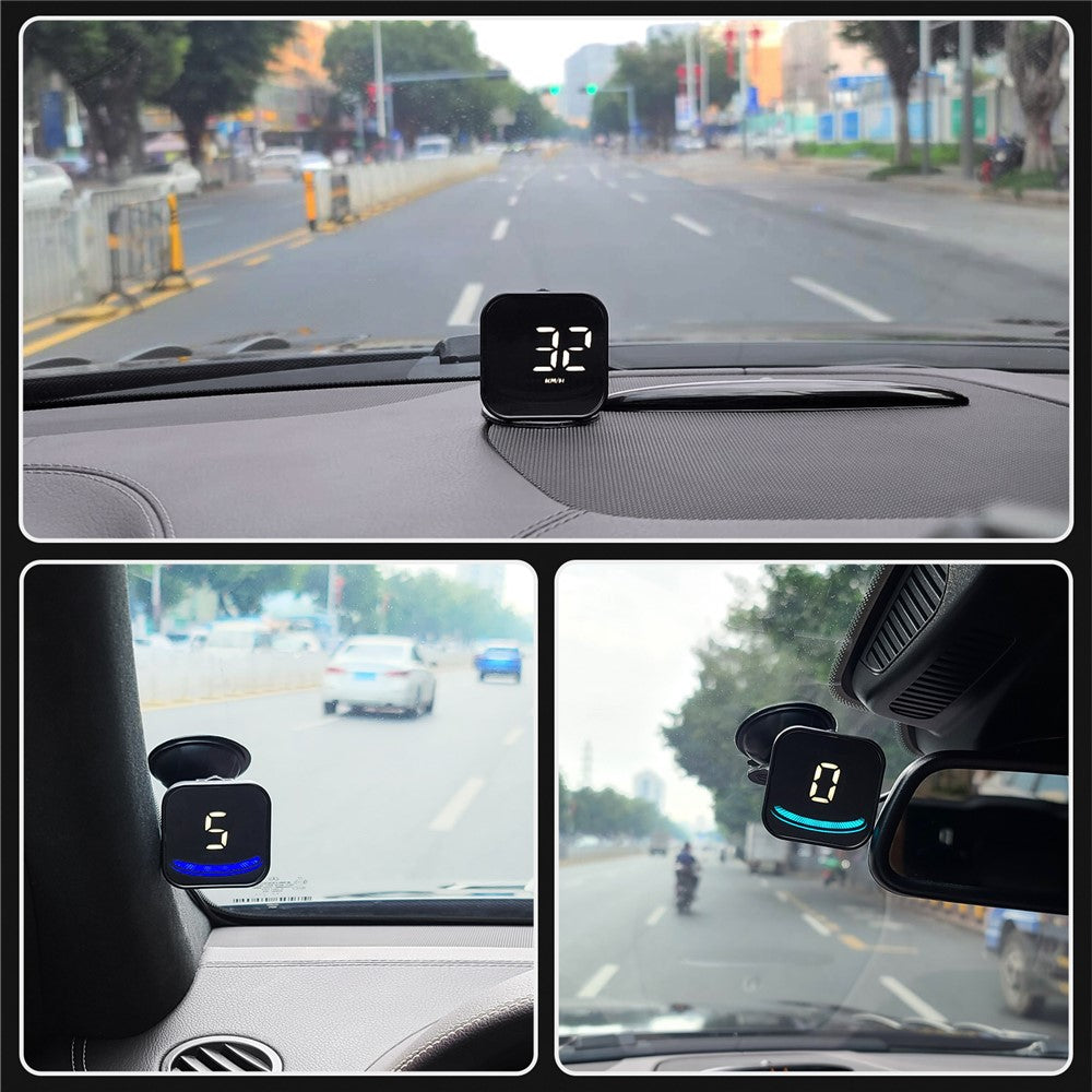 G4 Bil HUD Digitalt Speedometer Overhastighed Træthedskørsel Alarm GPS Kompas Head-up Display