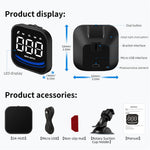 G4 Bil HUD Digitalt Speedometer Overhastighed Træthedskørsel Alarm GPS Kompas Head-up Display
