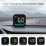 G4 Bil HUD Digitalt Speedometer Overhastighed Træthedskørsel Alarm GPS Kompas Head-up Display