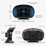 P2 OBD LCD-display smart køreenhed + diagnoseværktøjer + hældningsmåler til biler/køretøjer