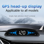 G2 4-inch LCD Car HUD Speed Mileage Measurement GPS+Beidou Car Head Up Display