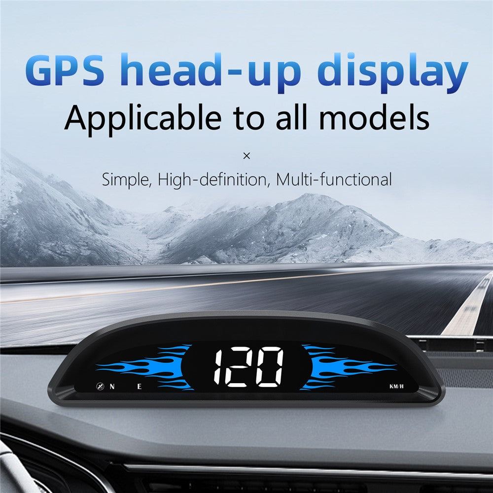 G2 4-inch LCD Car HUD Speed Mileage Measurement GPS+Beidou Car Head Up Display