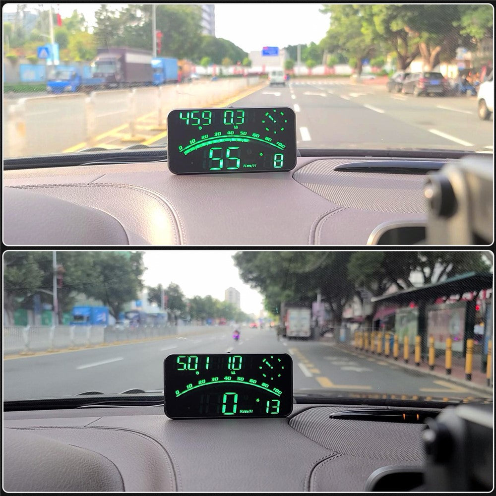 G10 GPS Head-Up Display 16:9 Large Screen HUD with 2 Alarm Function Support 360° Rotating