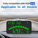 G10 GPS Head-Up Display 16:9 Large Screen HUD with 2 Alarm Function Support 360° Rotating