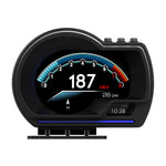P6 Car HUD Head-Up Display OBD2+GPS Smart Gauge with Over Speed, RPM Alarm
