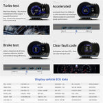 P6 Car HUD Head-Up Display OBD2+GPS Smart Gauge with Over Speed, RPM Alarm
