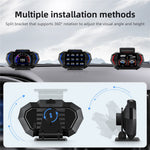 P24 Head-Up Display til bil OBD + GPS HUD Indbygget computer Digitalt speedometer med omgivende lys