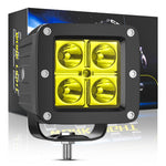 4-LED 12W Car SUV Off-Road Motorcycle Square Spotlight Waterproof Vehicle Headlight