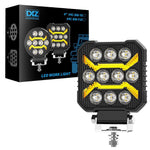 4-inch 17W Car SUV Off-Road Motorcycle Square DRL 10-LED Vehicle Driving Headlight