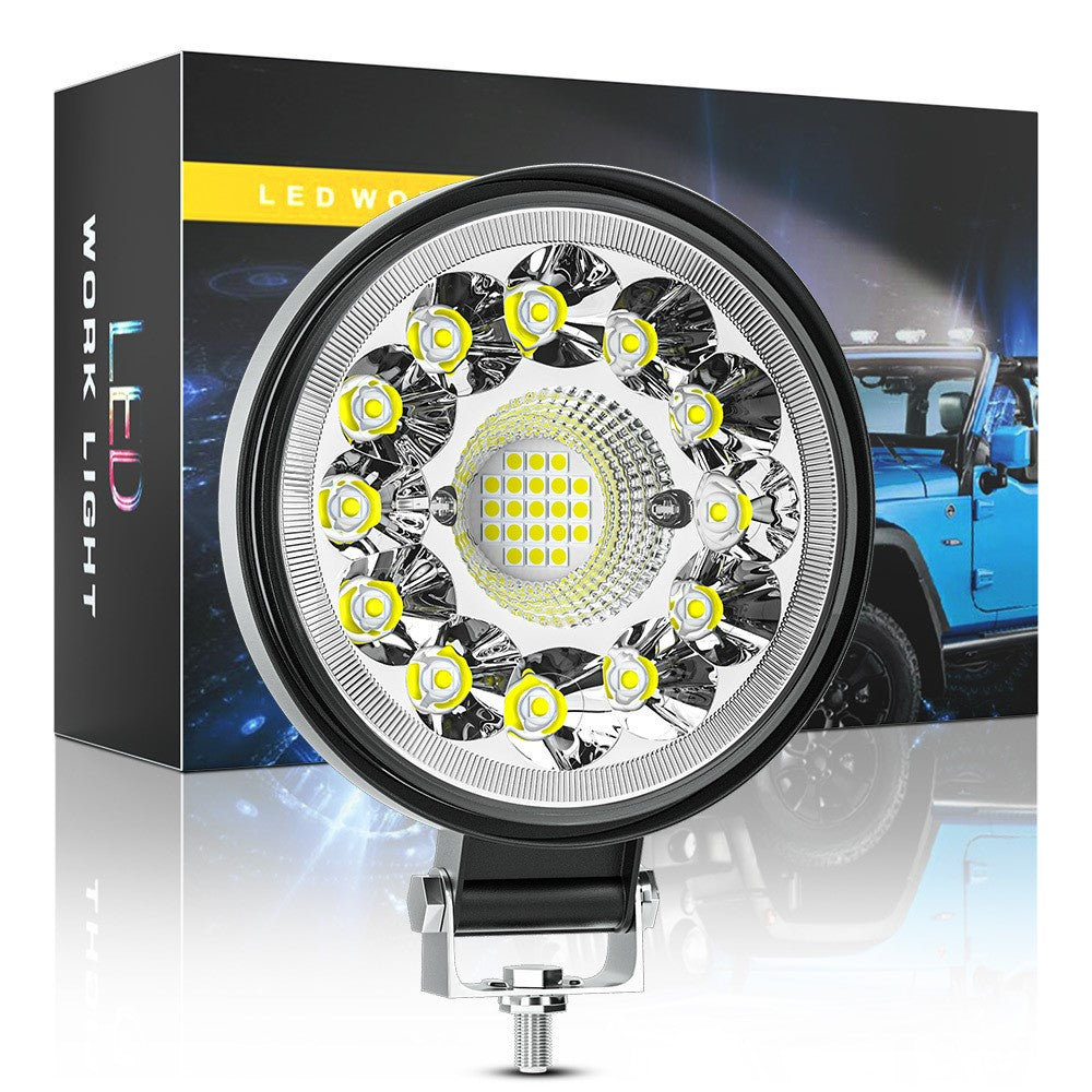 4-inch 33LED Car SUV Off-Road Round Spotlight Floodlight Working Lamp Vehicle Driving Headlight
