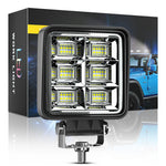 144W 48LED Car SUV Off-Road 4-inch Square Floodlight Waterproof Vehicle Bright Flood Lamp