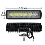 18W Car SUV Off-Road 6LED Spotlight Waterproof Vehicle Super Bright Bar Lamp Headlight
