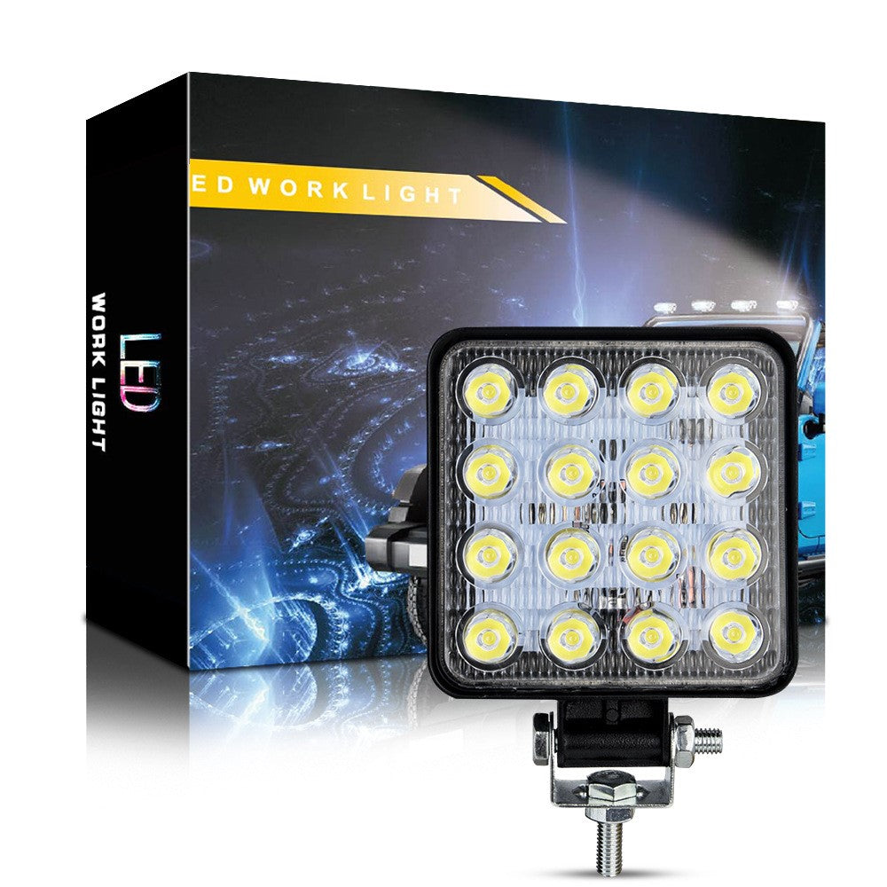 16LED 48W Car SUV Off-Road Square Spotlight Waterproof Vehicle Working Lamp Headlight