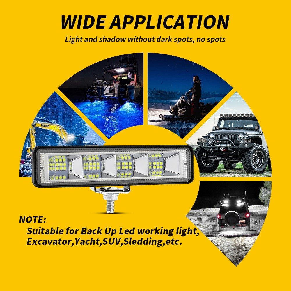 24LED Car SUV Off-Road Floodlight Bar Lamp Waterproof Vehicle Bright Flood Light
