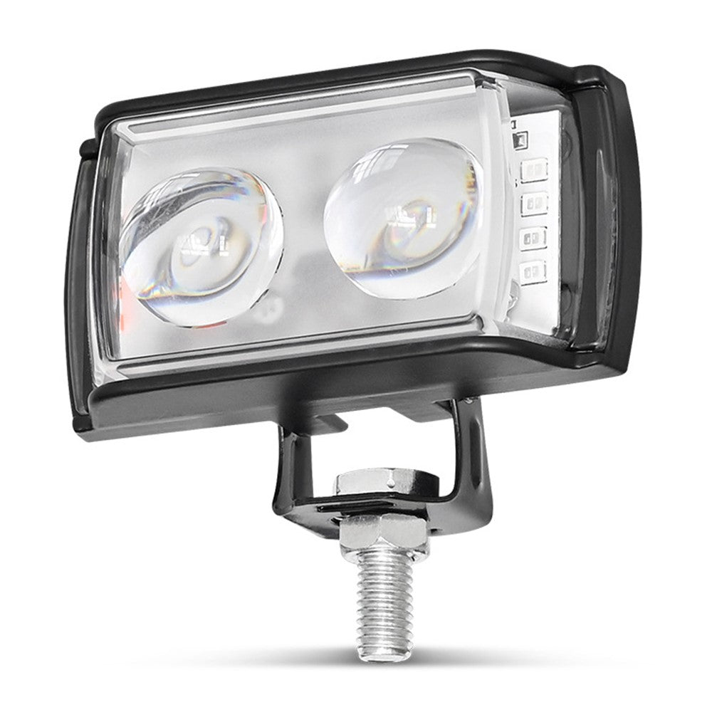 A086-2C 2 LED Motorcycle Spotlight Waterproof Aluminum Shell 12-60V Motorbike Headlight