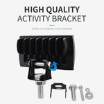 A086-2C 2 LED Motorcycle Spotlight Waterproof Aluminum Shell 12-60V Motorbike Headlight