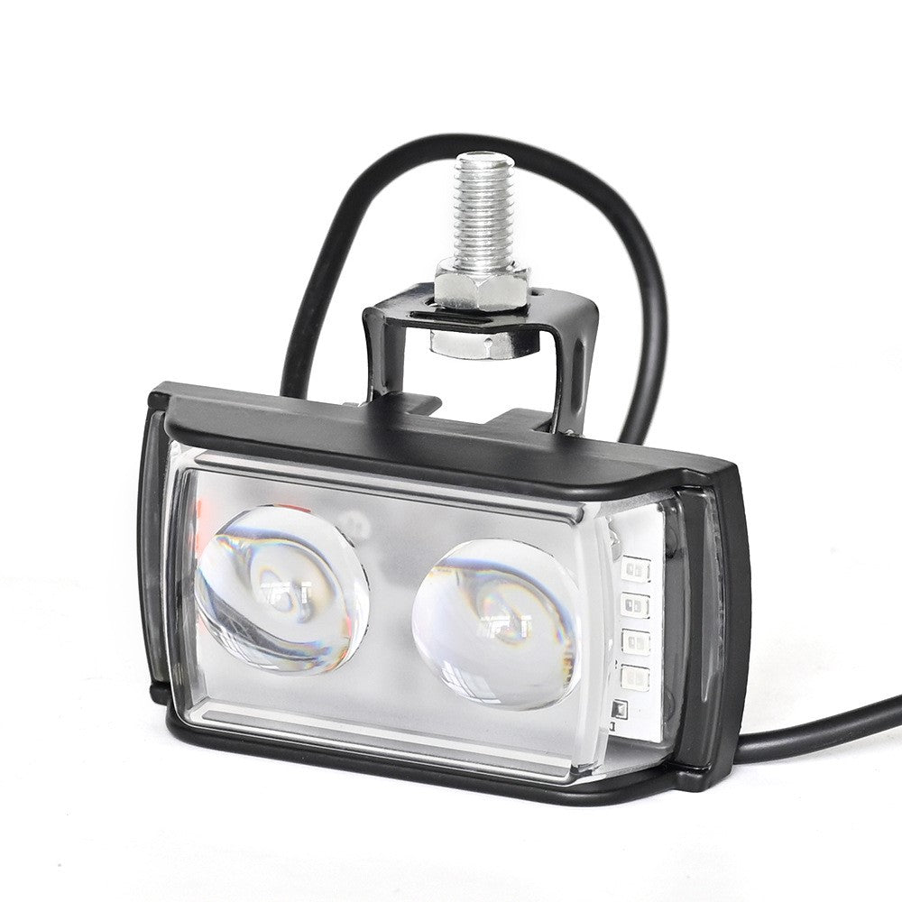 A086-2C 2 LED Motorcycle Spotlight Waterproof Aluminum Shell 12-60V Motorbike Headlight