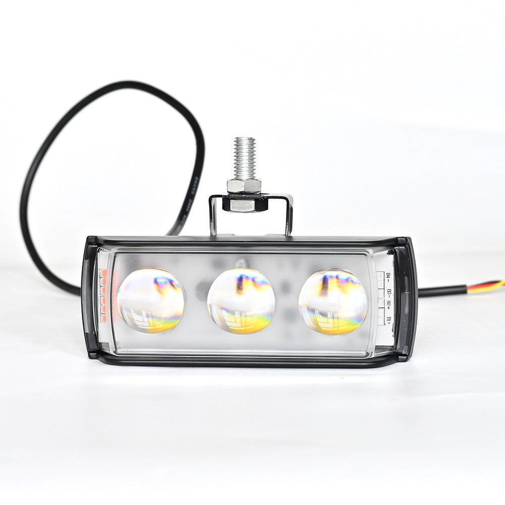 A086-3C 3 LED Motorcycle Spotlight Waterproof Aluminum Shell 12-60V Motorbike Headlight