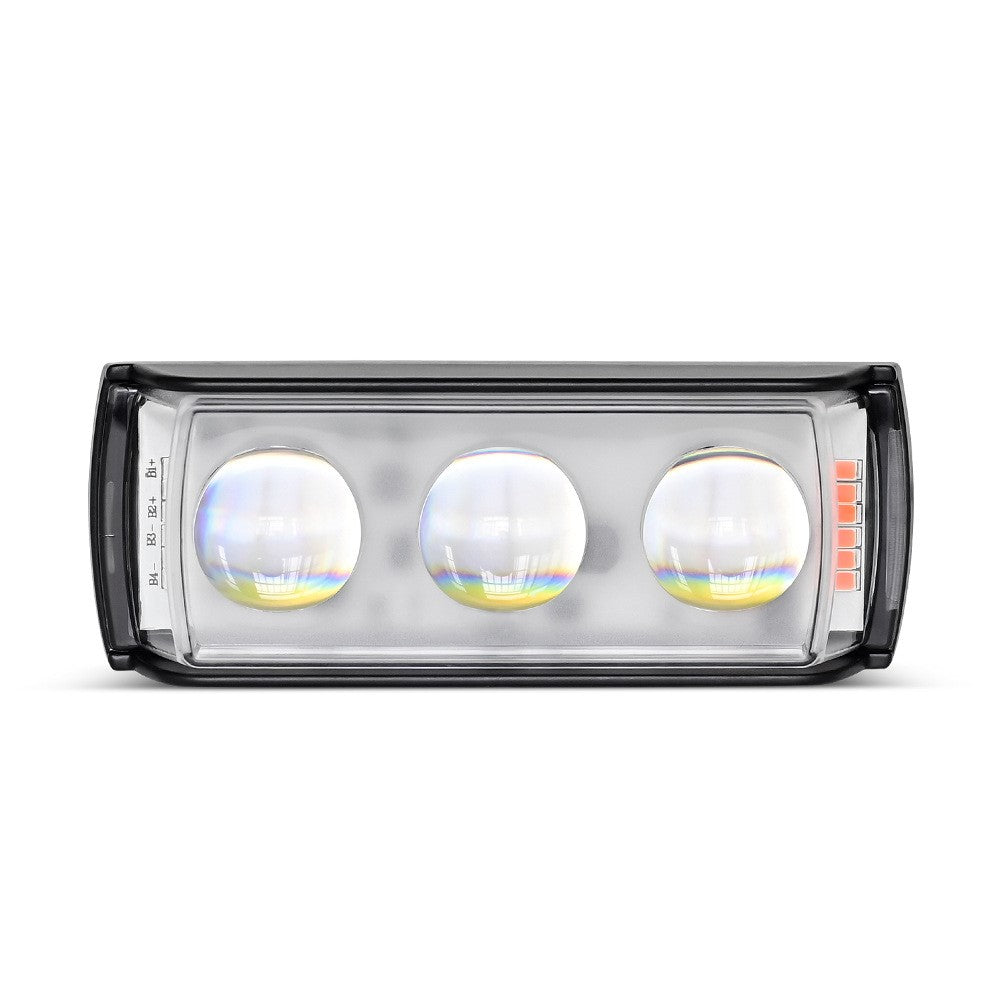 A086-3C 3 LED Motorcycle Spotlight Waterproof Aluminum Shell 12-60V Motorbike Headlight