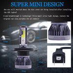 2Pcs H4 LED Headlight 360 Degree Illumination 120W 6000K High Low Beam Car Fog Lamp