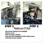2Pcs D1S Car Headlight 8000K High Brightness IP68 Waterproof Xenon Bulb HID Lamp