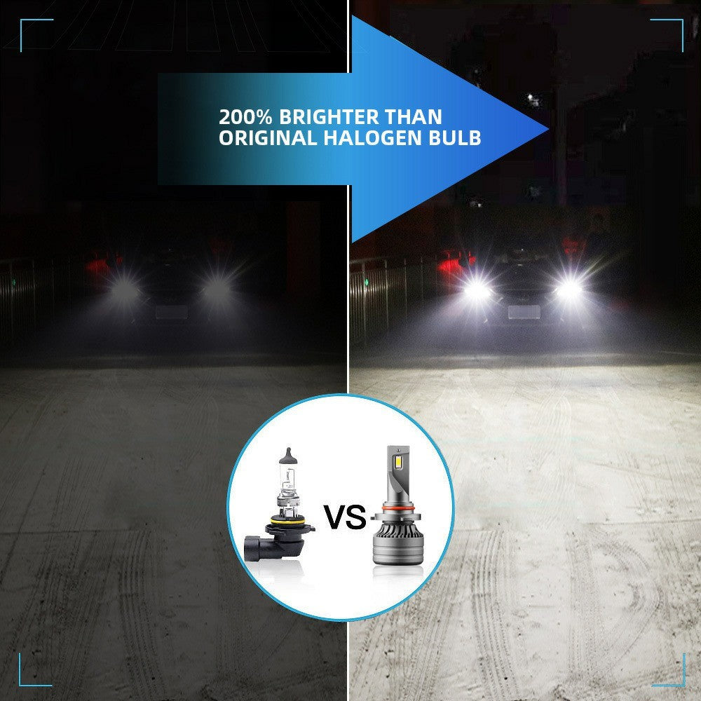FV7 2Pcs H4 LED Headlights 120W 6000K High Low Beam Waterproof Car Front Driving Lamp